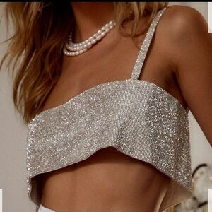 12th Tribe Shira Rhinestone Top